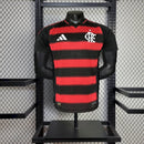 CAMISA VERSÃO PLAYER DO FLAMENGO 24/25 VERMELHO E PRETO